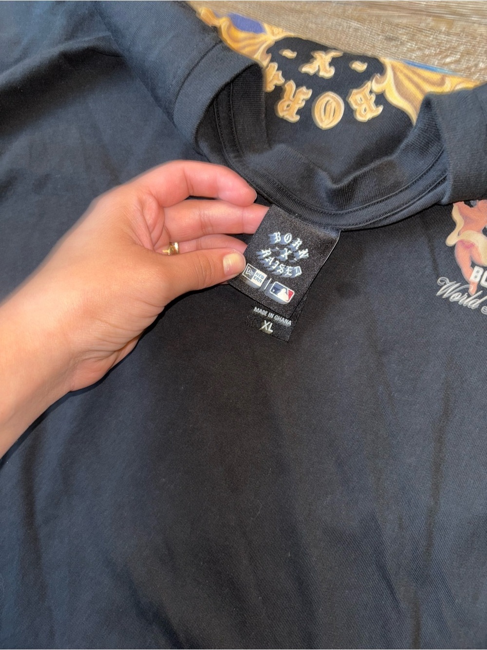 Born X Raised New Era Dodgers Angel Cherubim Graphic Tee XL Black - Picture 4 of 8
